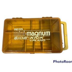 Vintage Tackle Box -3215N Mini-Magnum Side-Kick by Plano 10.5"X6.5" Double Sided
